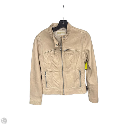 Jacket Moto By Michael By Michael Kors In Tan, Size: S