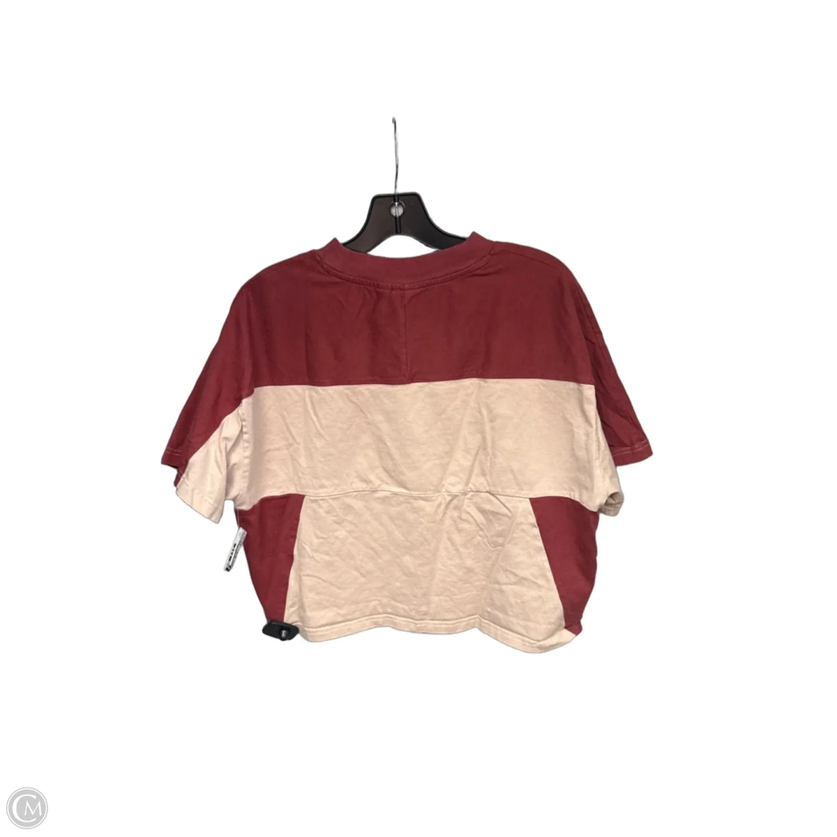 Athletic Top Short Sleeve By Adidas In Maroon, Size: S