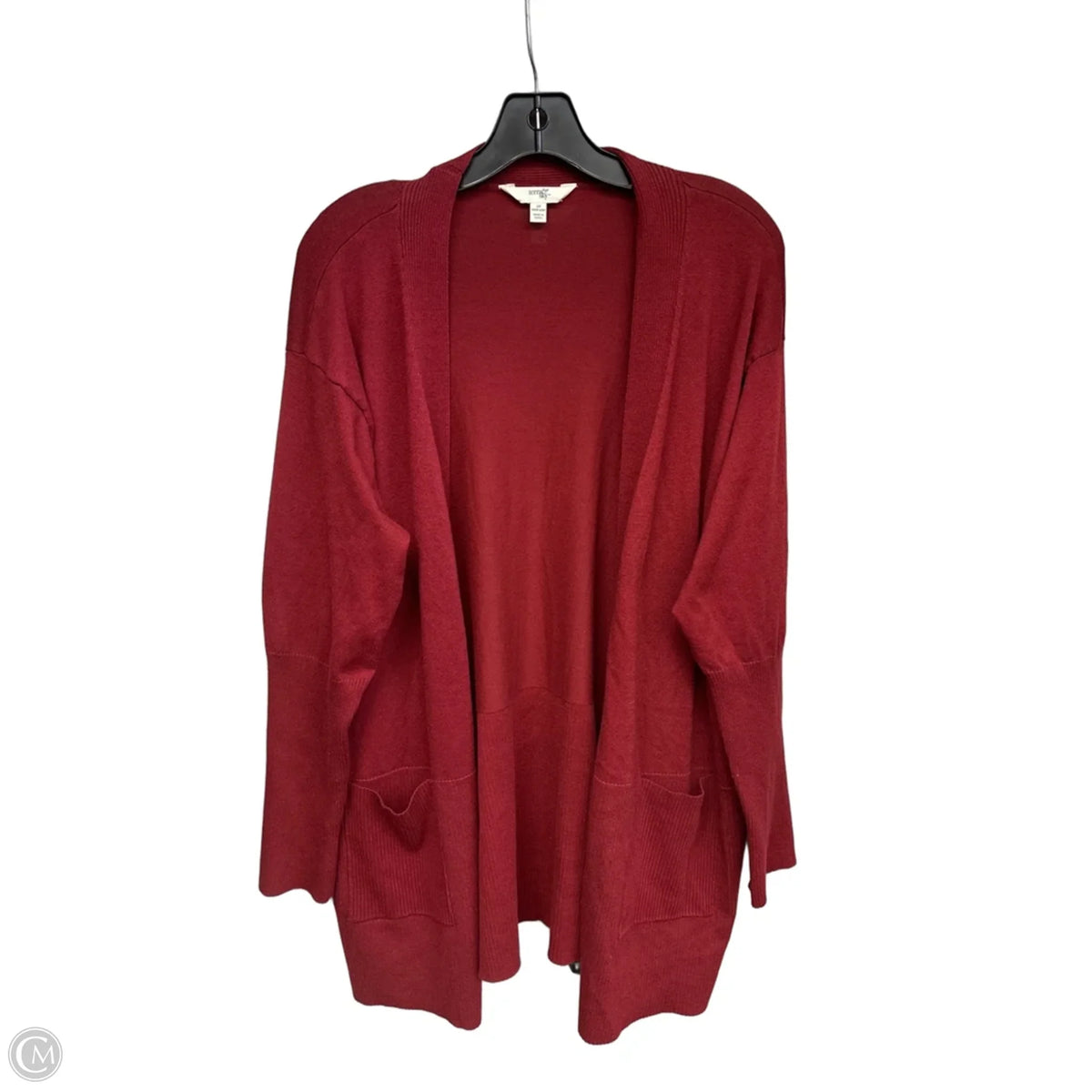 Cardigan By Terra & Sky In Maroon, Size: 2x