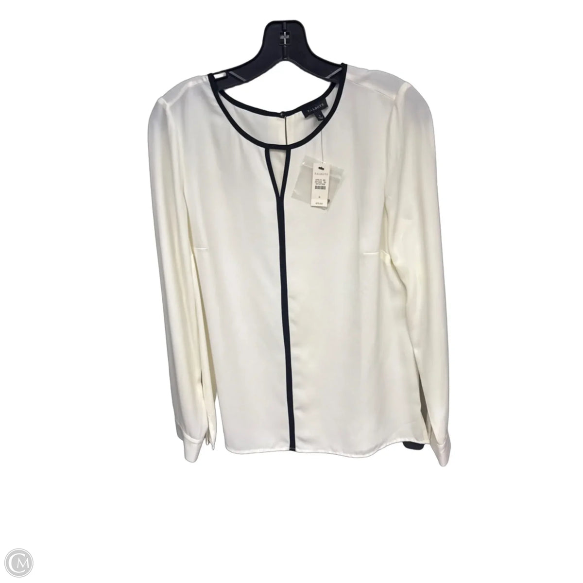 Blouse 3/4 Sleeve By Talbots In Cream, Size: S