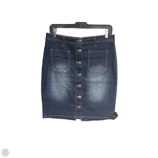 Skirt Midi By Kenneth Cole Reaction In Blue Denim, Size: 6
