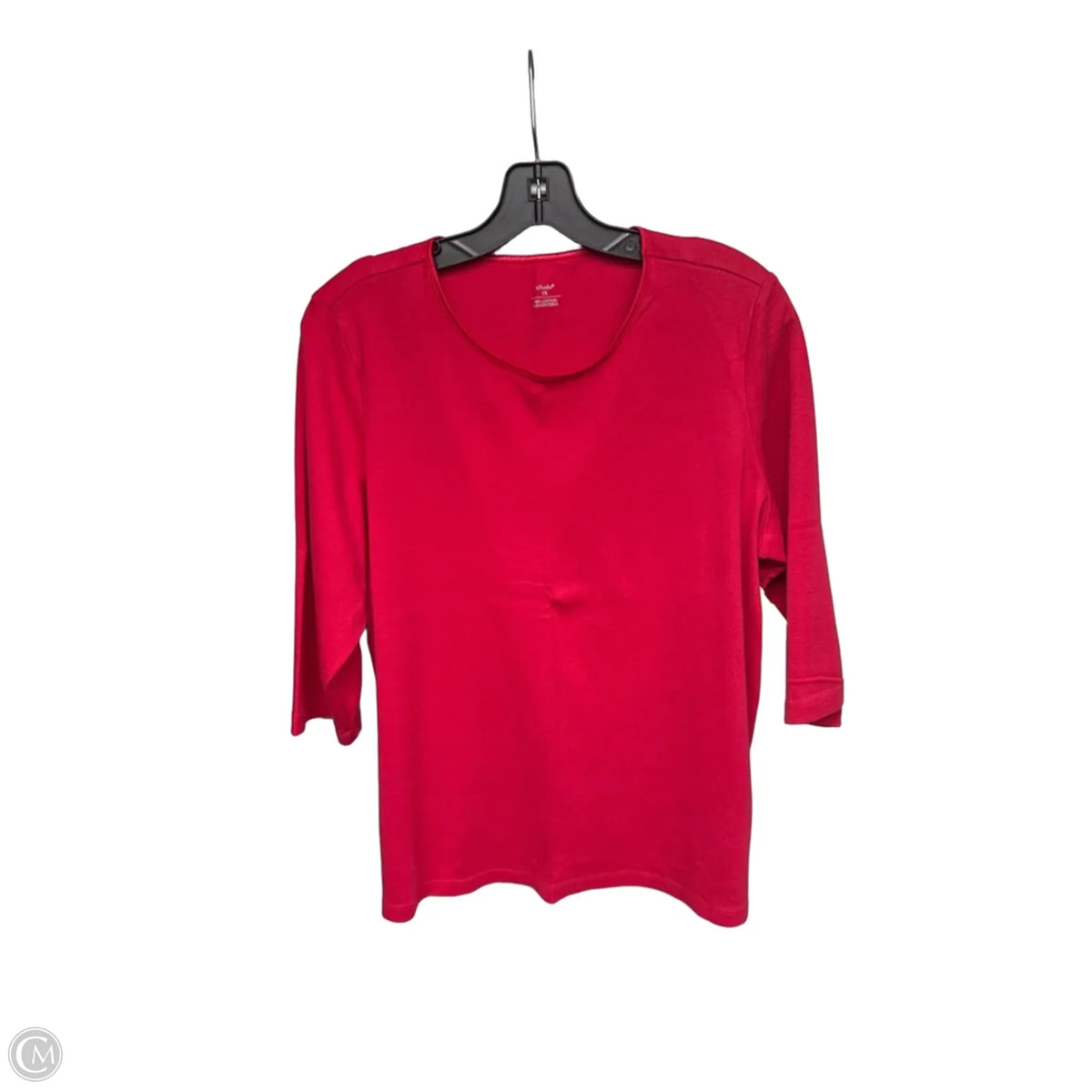 Top Long Sleeve Basic By Cj Banks In Red, Size: 1x