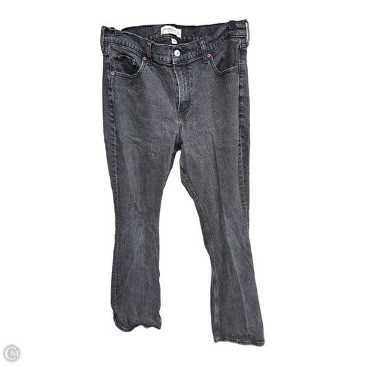 Jeans Boot Cut By Abercrombie And Fitch In Black Denim, Size: 12