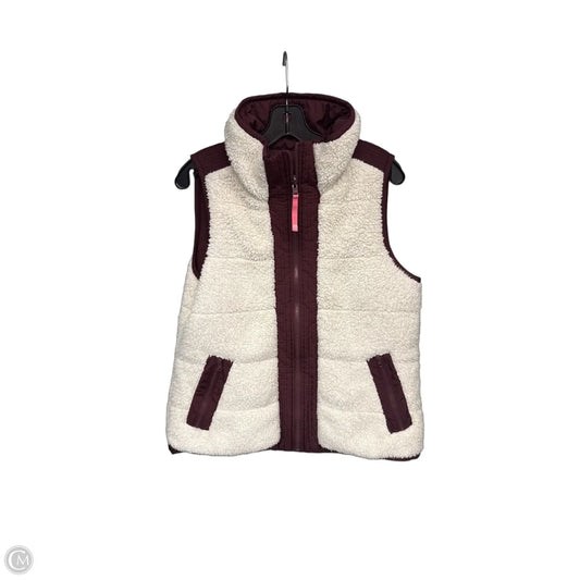 Vest Faux Fur & Sherpa By Talbots In Red & White, Size: S