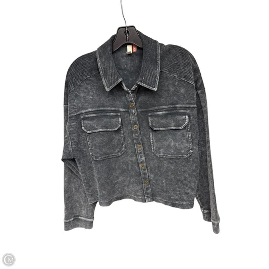 Top Long Sleeve By Pilcro In Grey, Size: Xs