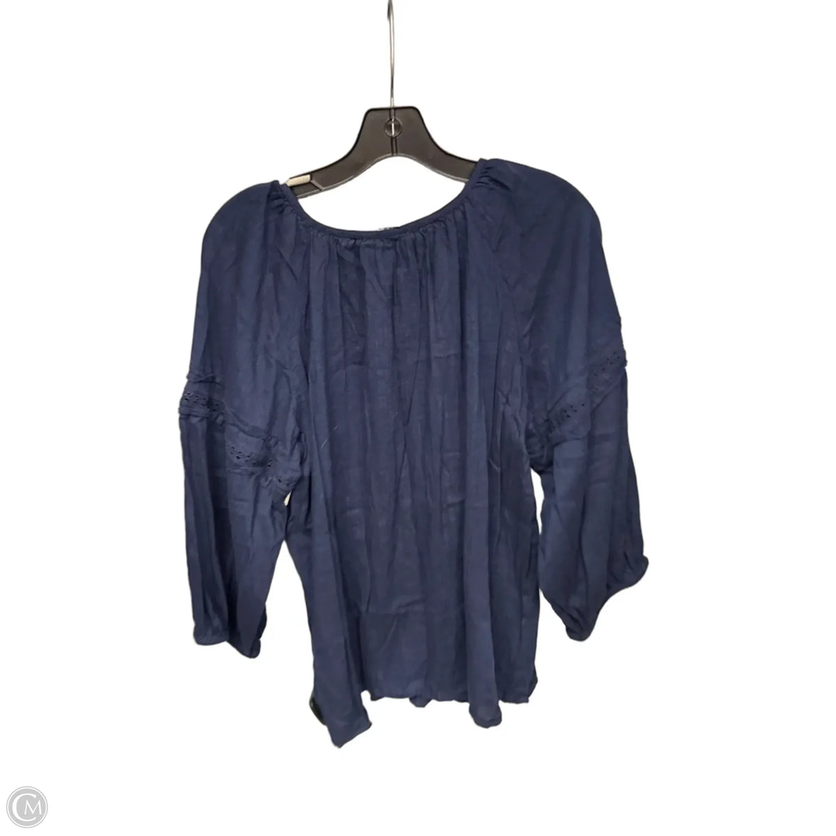 Top 3/4 Sleeve By Gap In Navy, Size: L