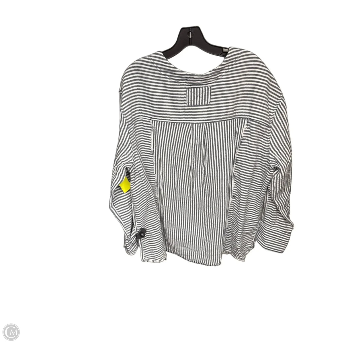 Tunic Long Sleeve By Eesome In Striped Pattern, Size: M