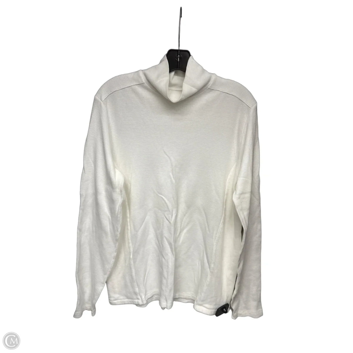 Top Long Sleeve By Vince In White, Size: M