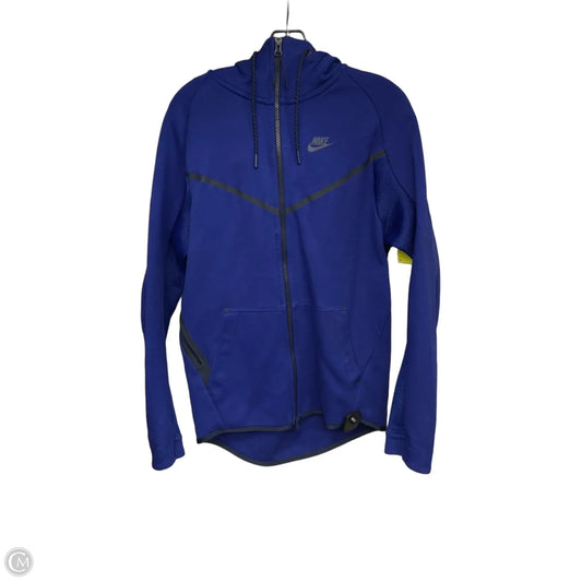 Athletic Jacket By Nike In Blue, Size: S