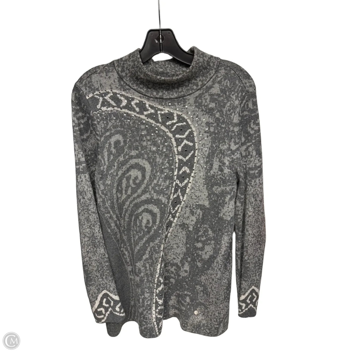 Sweater By Chicos In Grey, Size: M