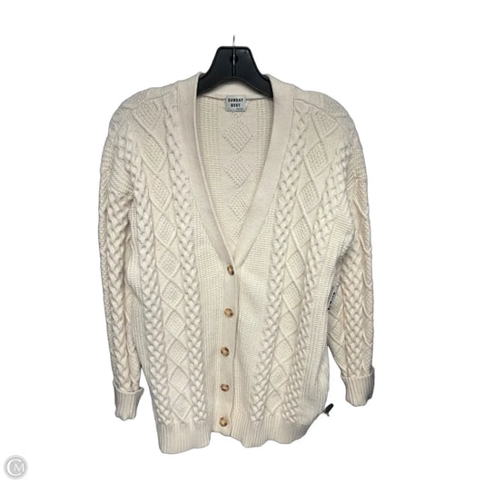 Sweater Cardigan By Sunday Best In Cream, Size: S