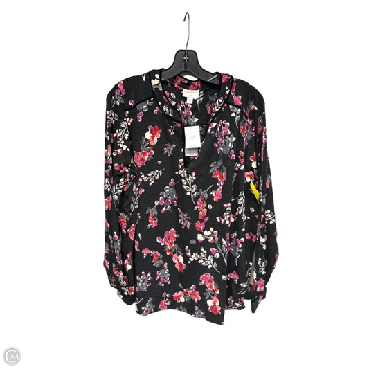 Tunic 3/4 Sleeve By J. Jill In Black & Pink, Size: Xl