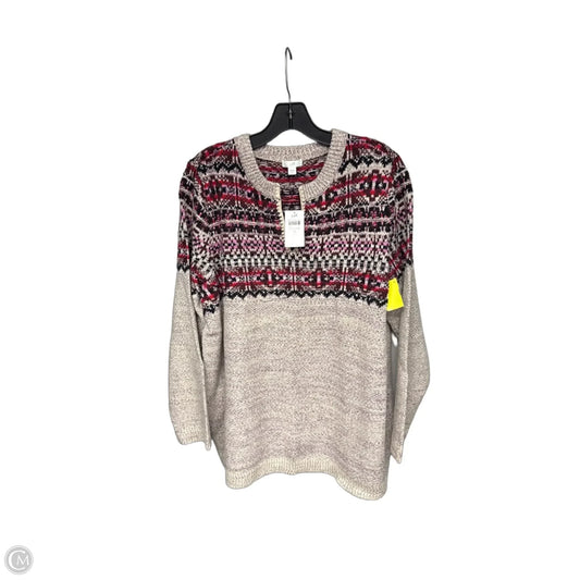 Sweater By J. Jill In Purple & Tan, Size: Xl