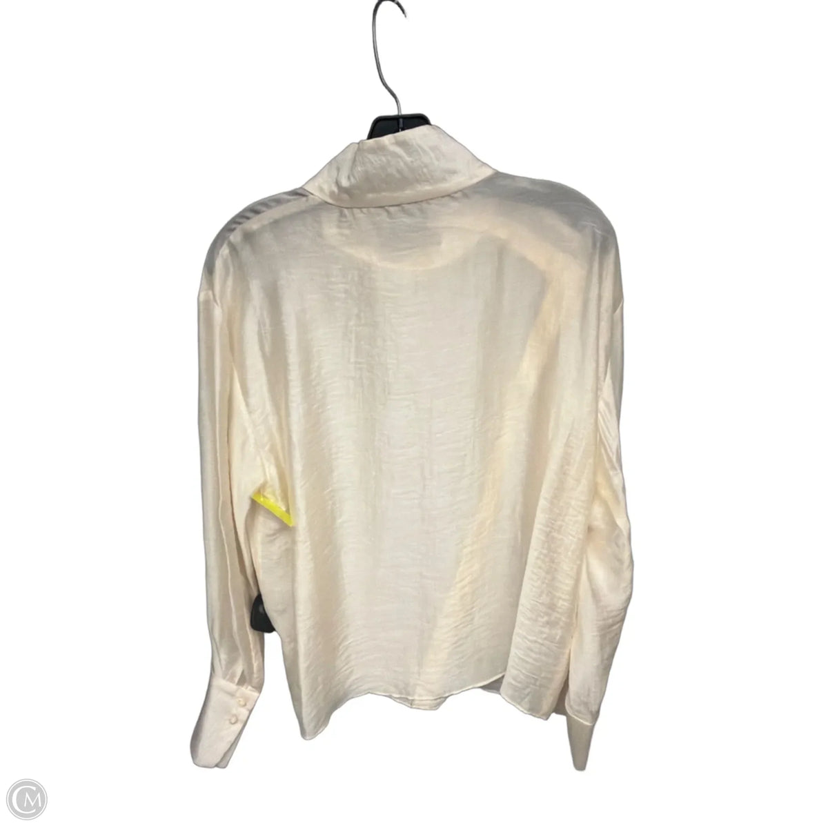 Blouse Long Sleeve By Mng In Cream, Size: 10