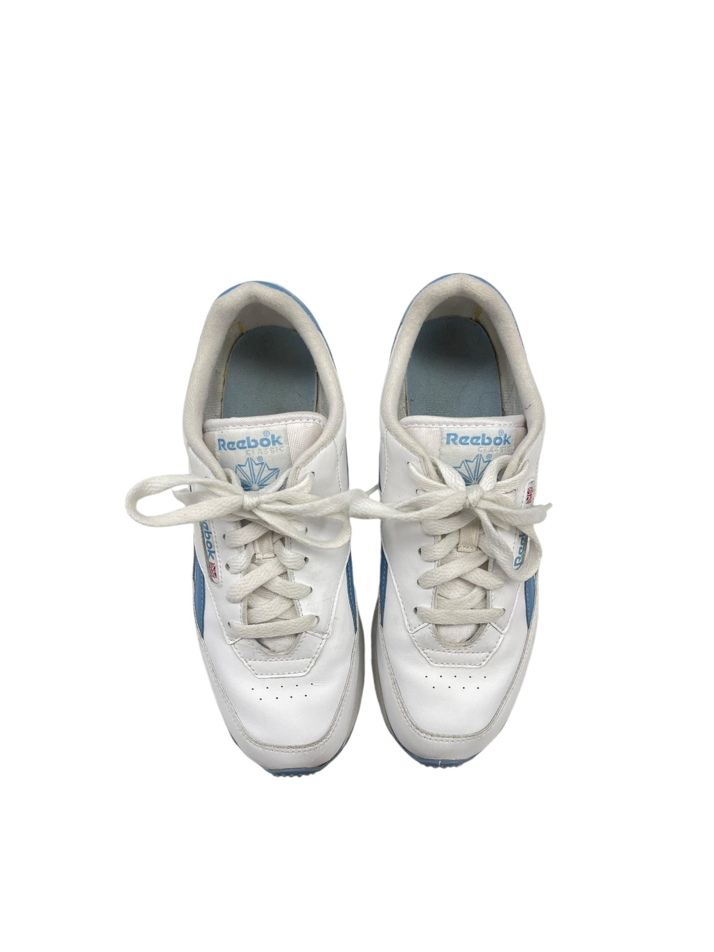 Shoes Athletic By Reebok In White Blue, Size: 8