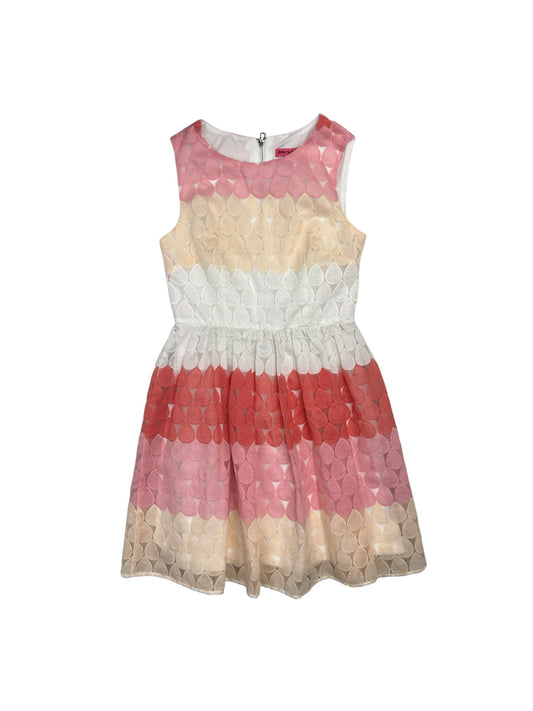 Pink & White Dress Party Midi Betsey Johnson, Size 6