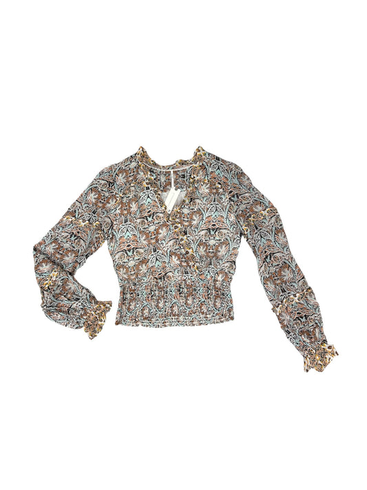 Paisley Print Top Long Sleeve Anthropologie, Size Xs