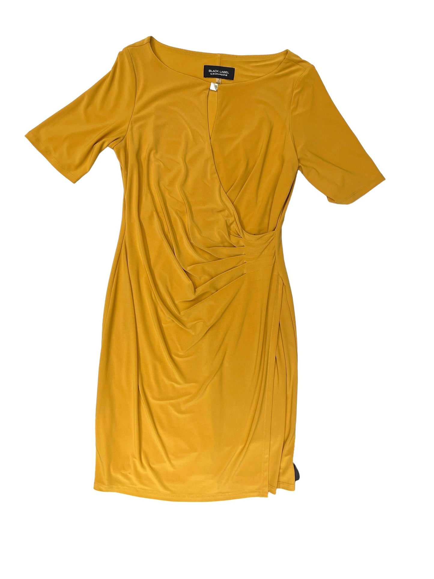 Yellow Dress Party Midi Evan-picone, Size 8