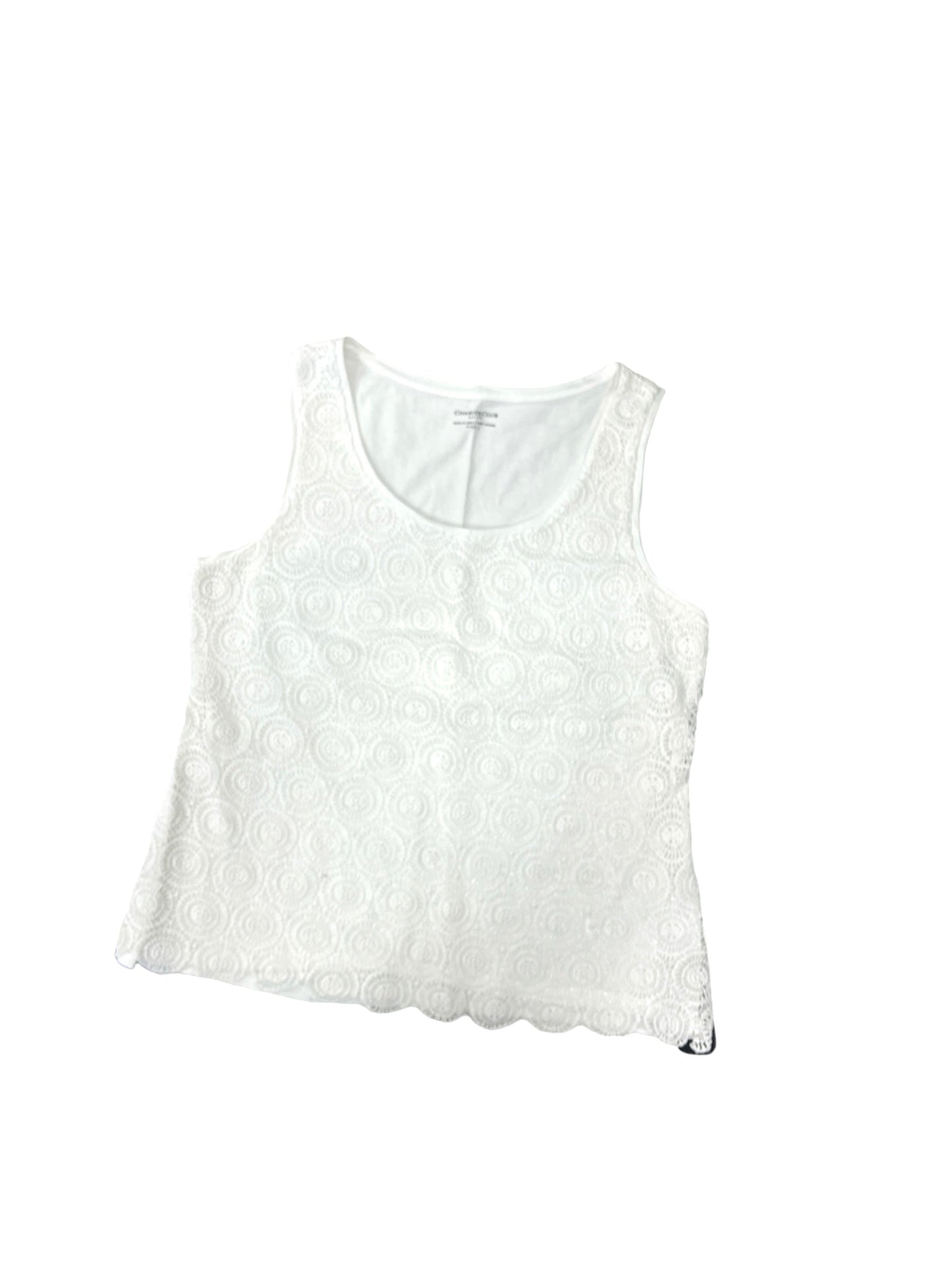 White Top Sleeveless Charter Club, Size L