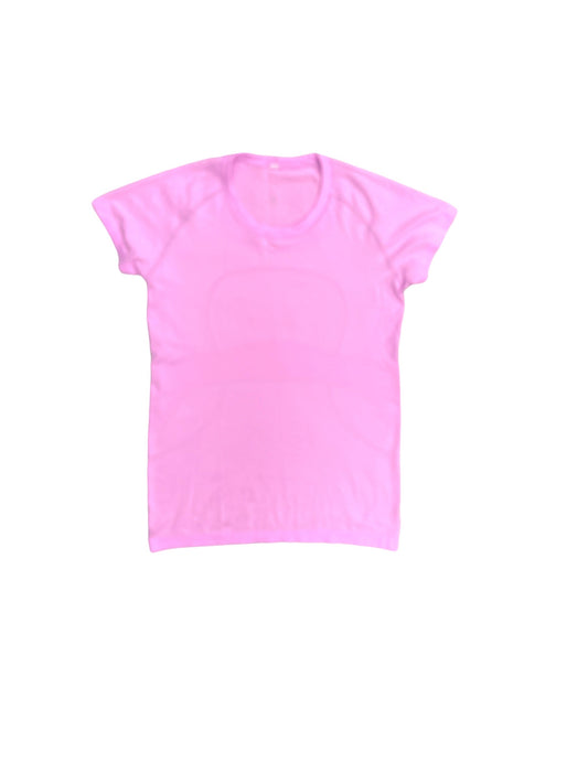 Pink Athletic Top Short Sleeve Lululemon, Size M