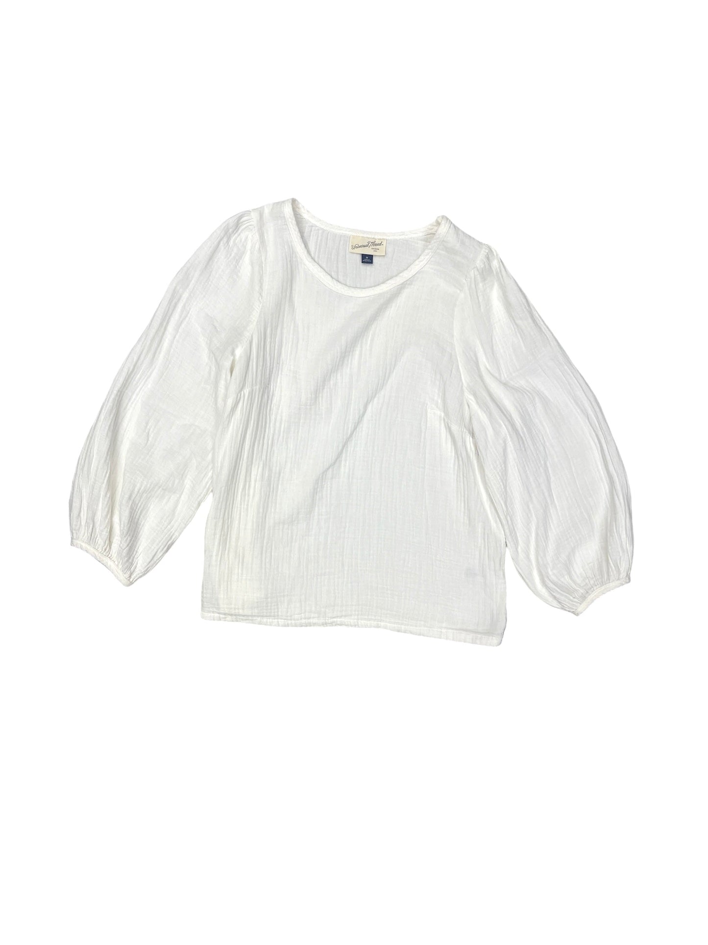 White Top 3/4 Sleeve Universal Thread, Size M