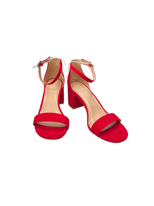 Red Shoes Heels Block A New Day, Size 8