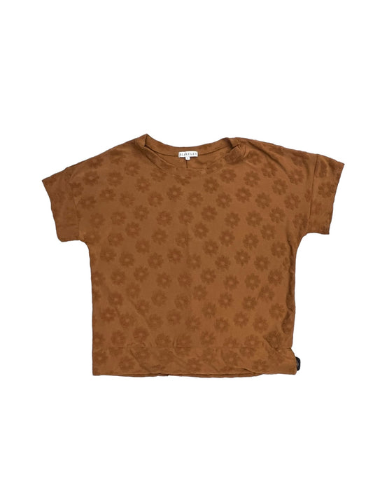 Brown Top Short Sleeve BLAKELY, Size 1x