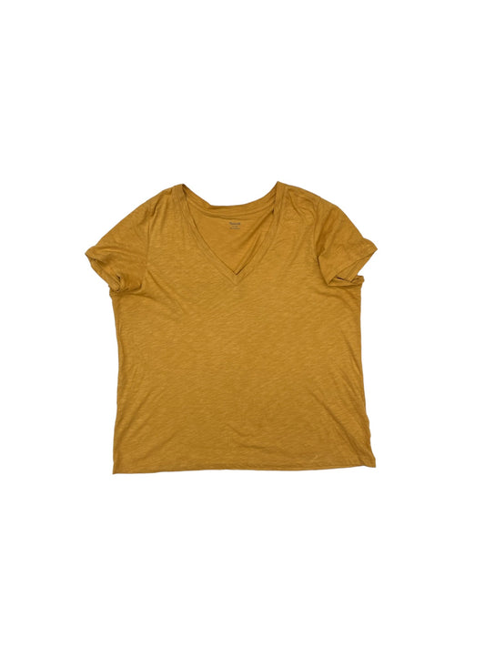 Yellow Top Short Sleeve Basic Madewell, Size Xl