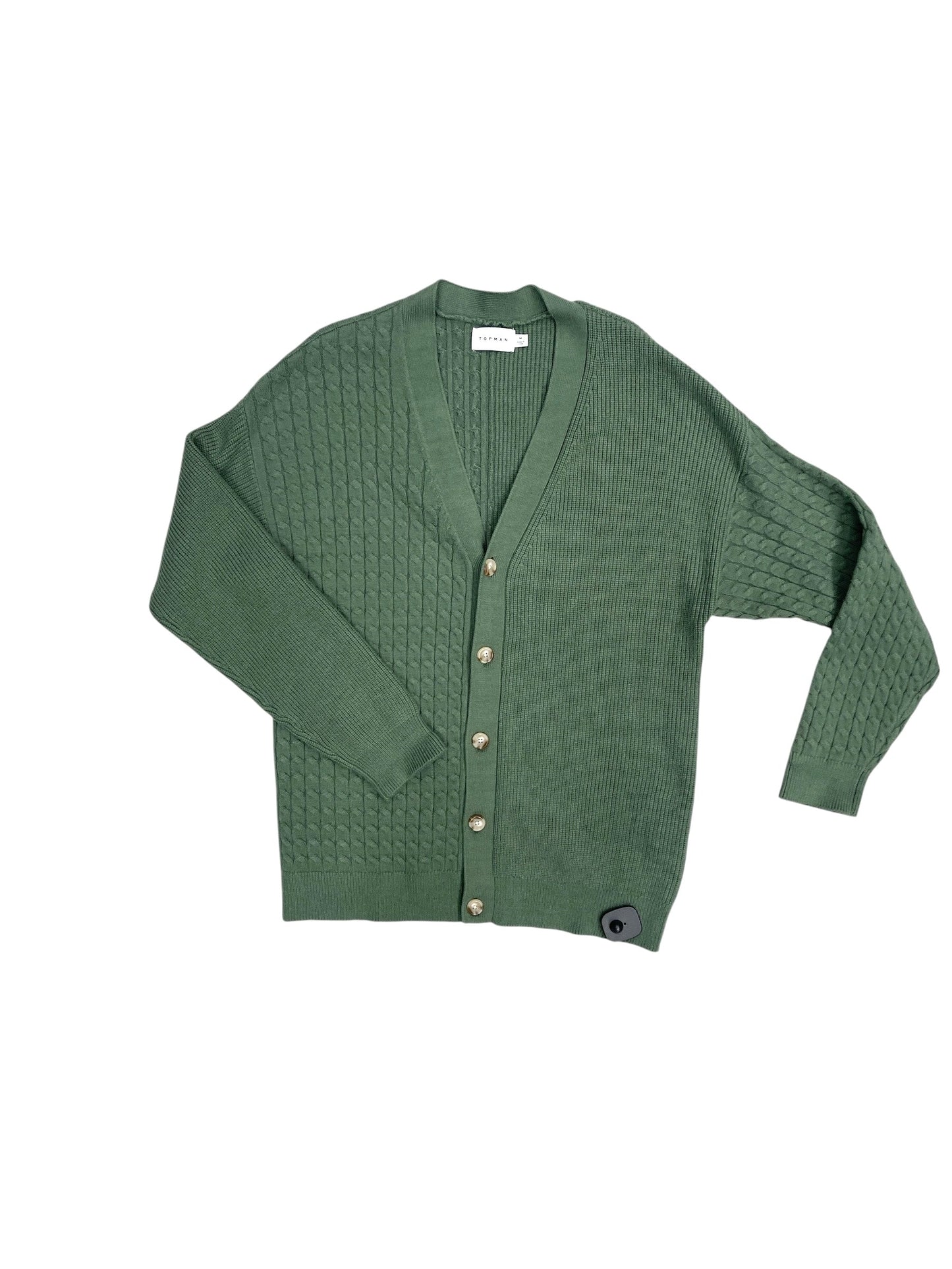 Sweater Cardigan By Topman In Green, Size: M