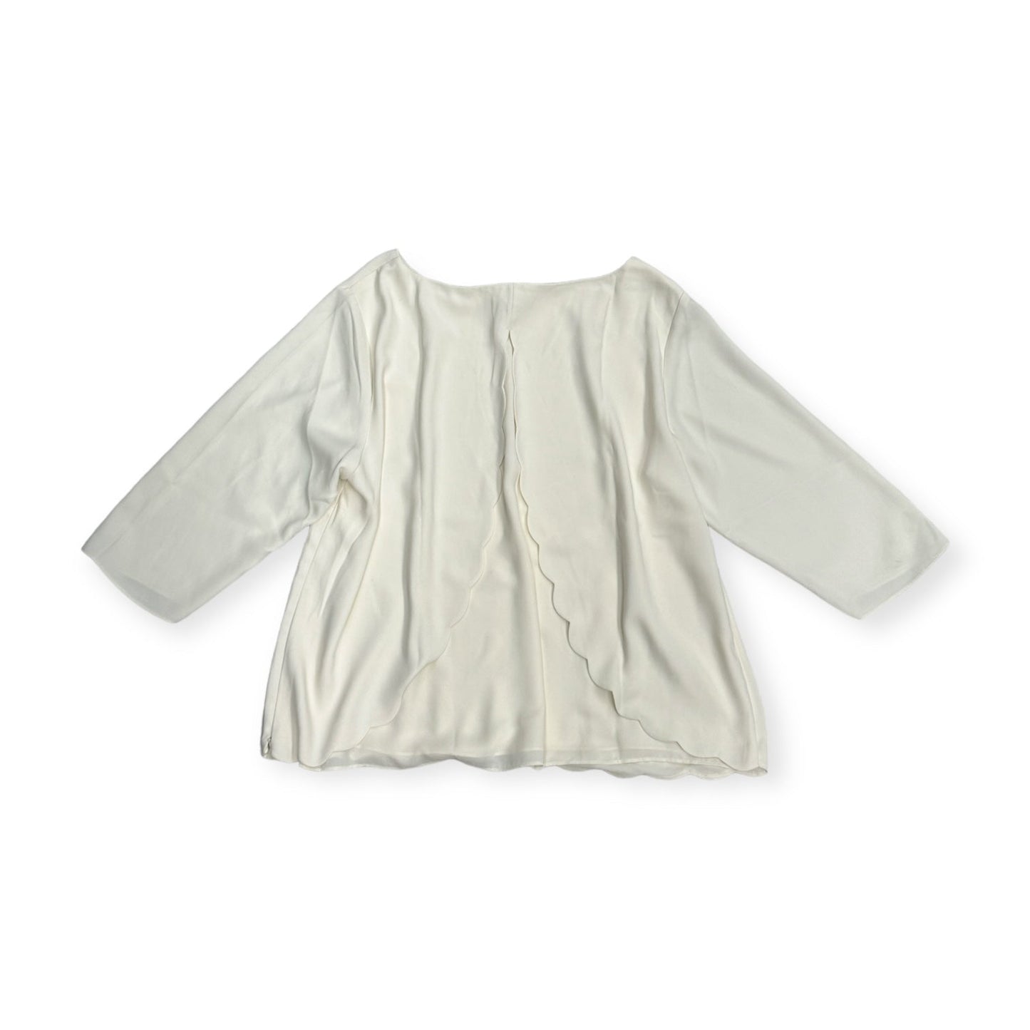 Top 3/4 Sleeve By Talbots In Cream, Size: 2x