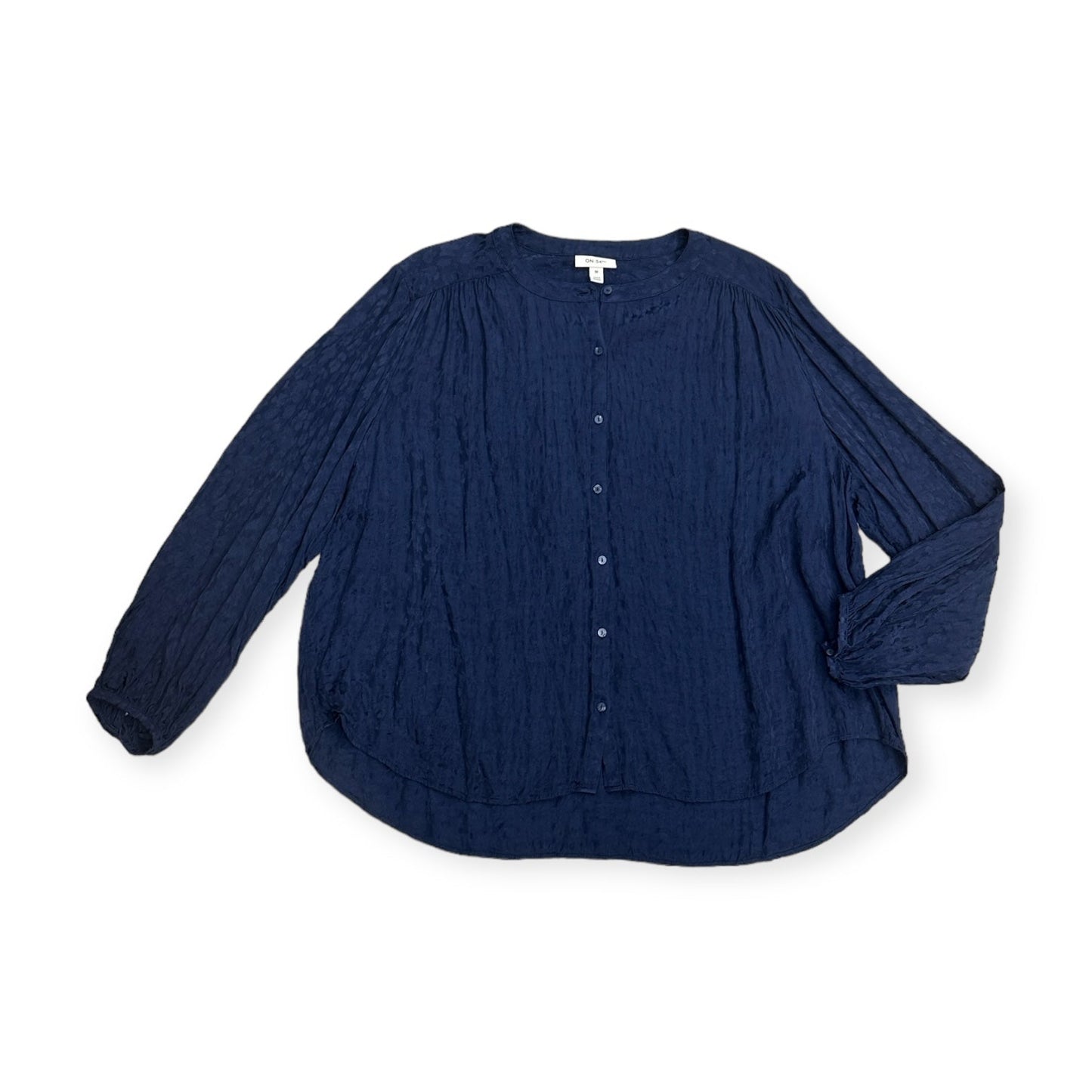 Top Long Sleeve By Clothes Mentor In Blue, Size: 3x