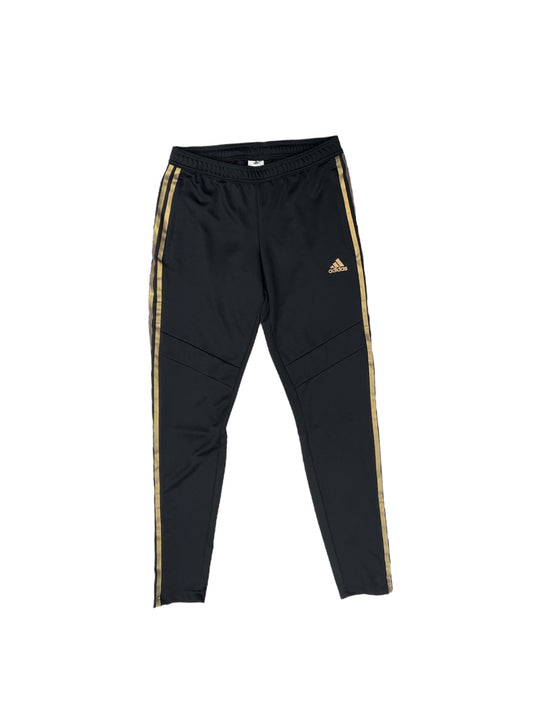 Athletic Pants By Adidas In Black & Gold, Size: S