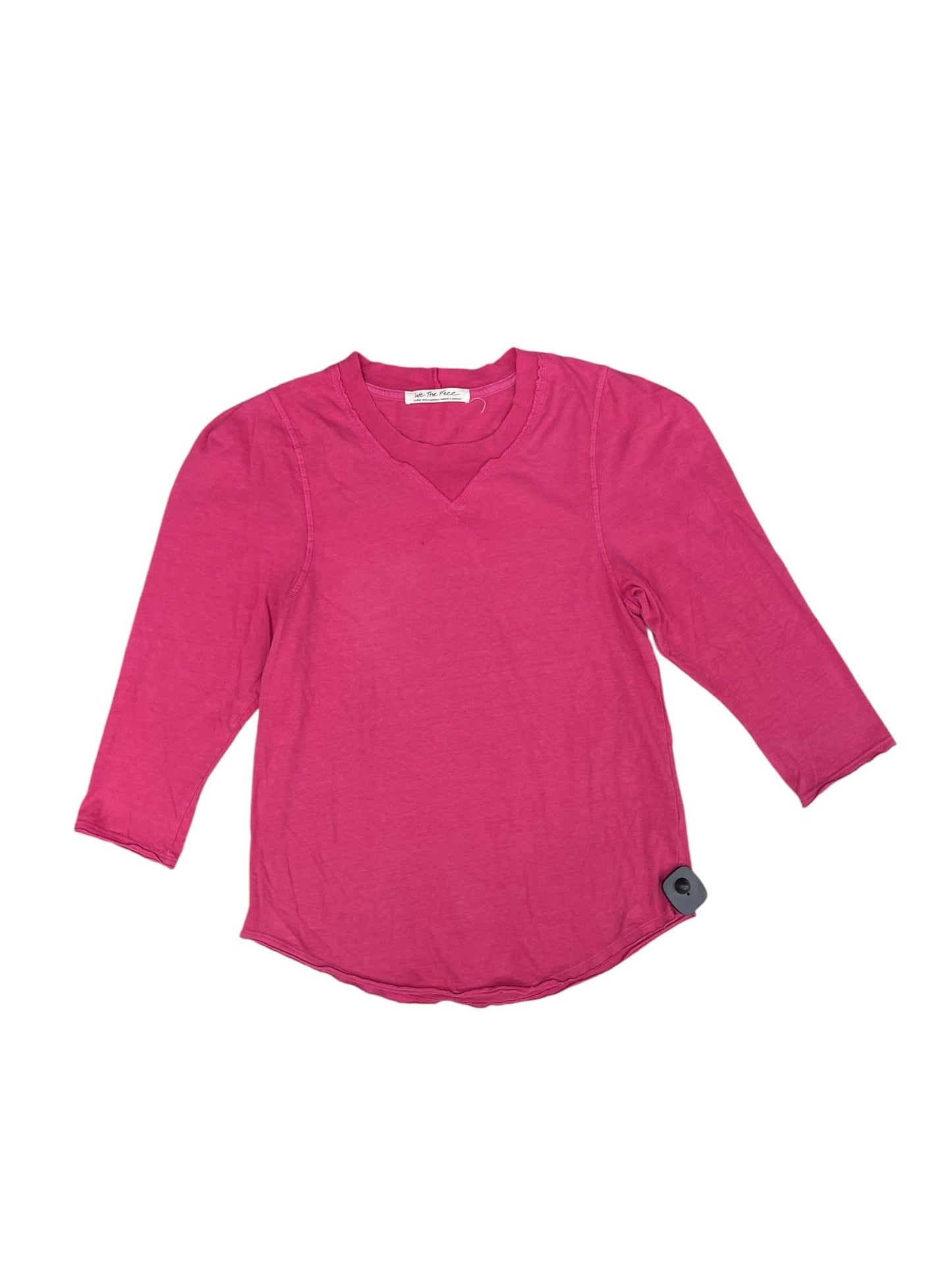 Top Long Sleeve By We The Free In Pink, Size: L