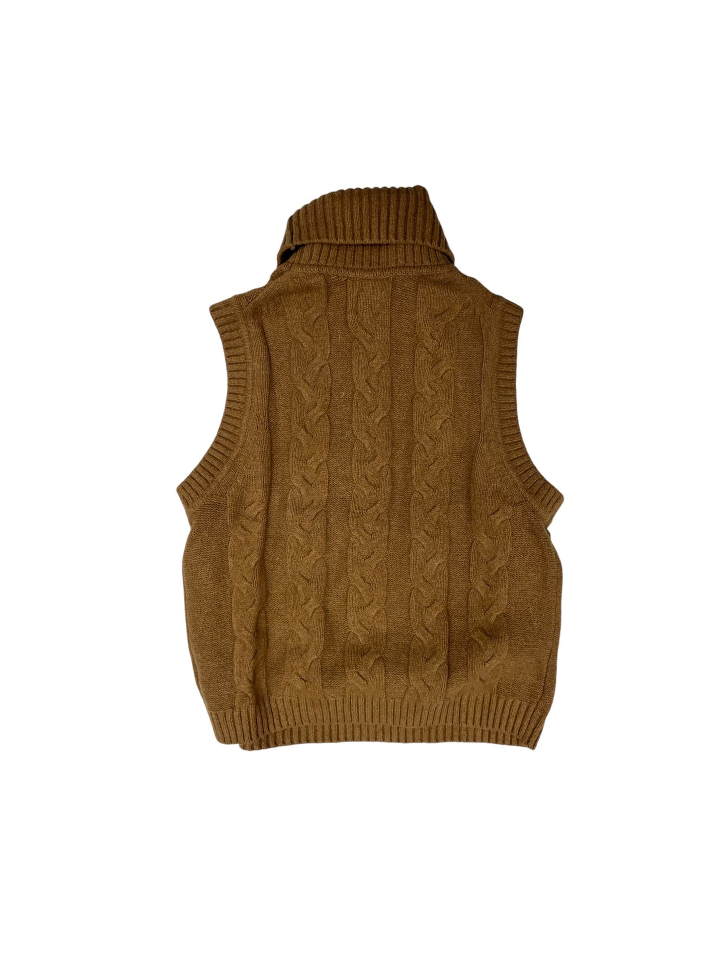 Vest Sweater By Gap In Brown, Size: S