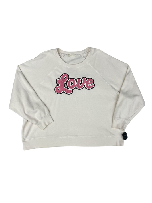 Sweatshirt Crewneck By Altard State In Cream & Pink, Size: L