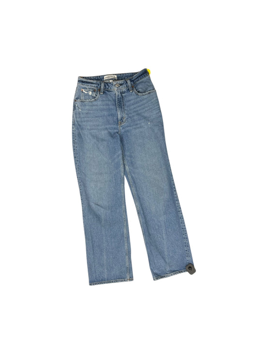 Jeans Straight By Abercrombie And Fitch In Blue Denim, Size: 4