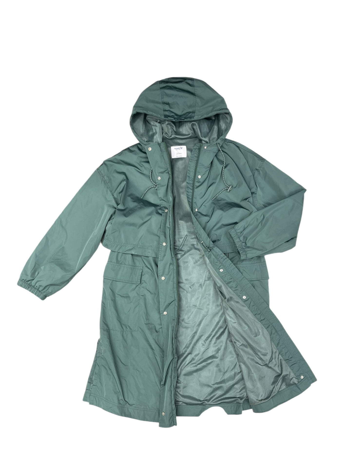 Jacket Windbreaker By Old Navy In Green, Size: L