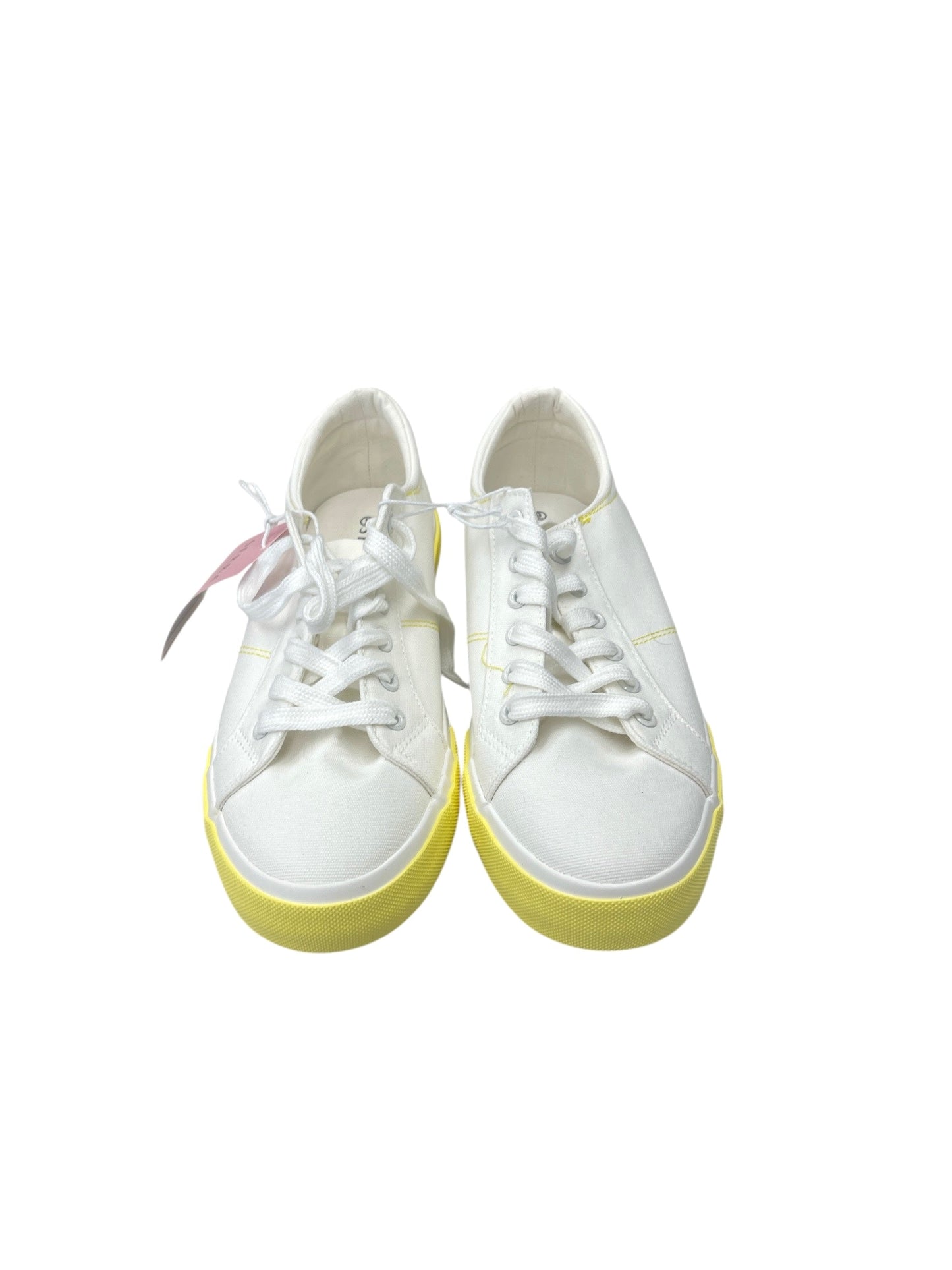 Shoes Athletic By Serra In White & Yellow, Size: 9