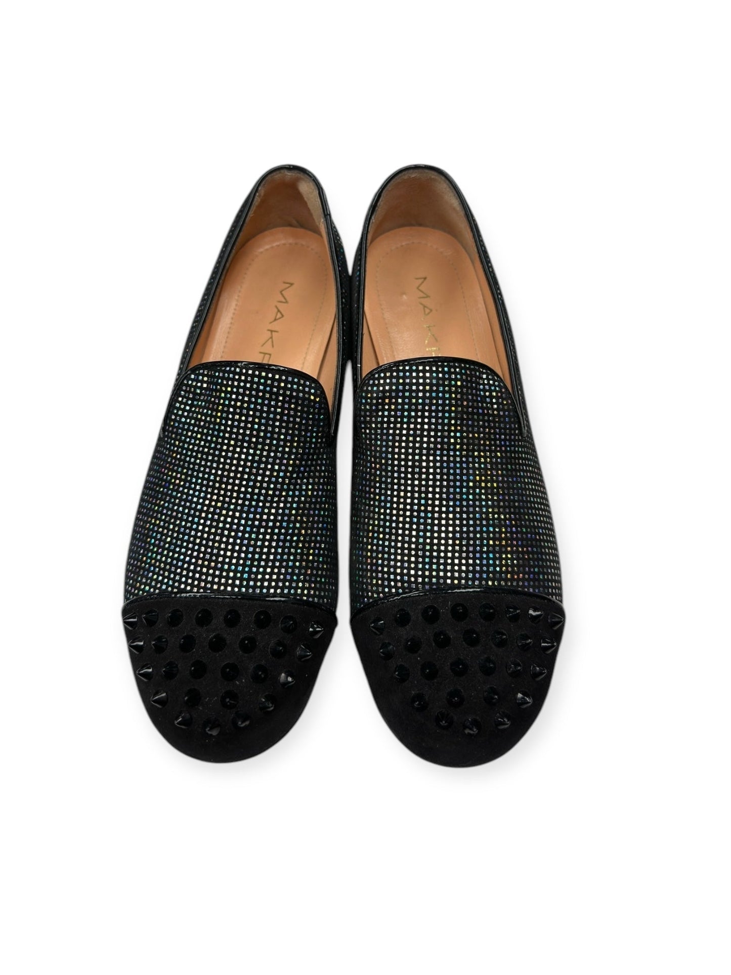 Shoes Flats By Clothes Mentor In Black & Silver