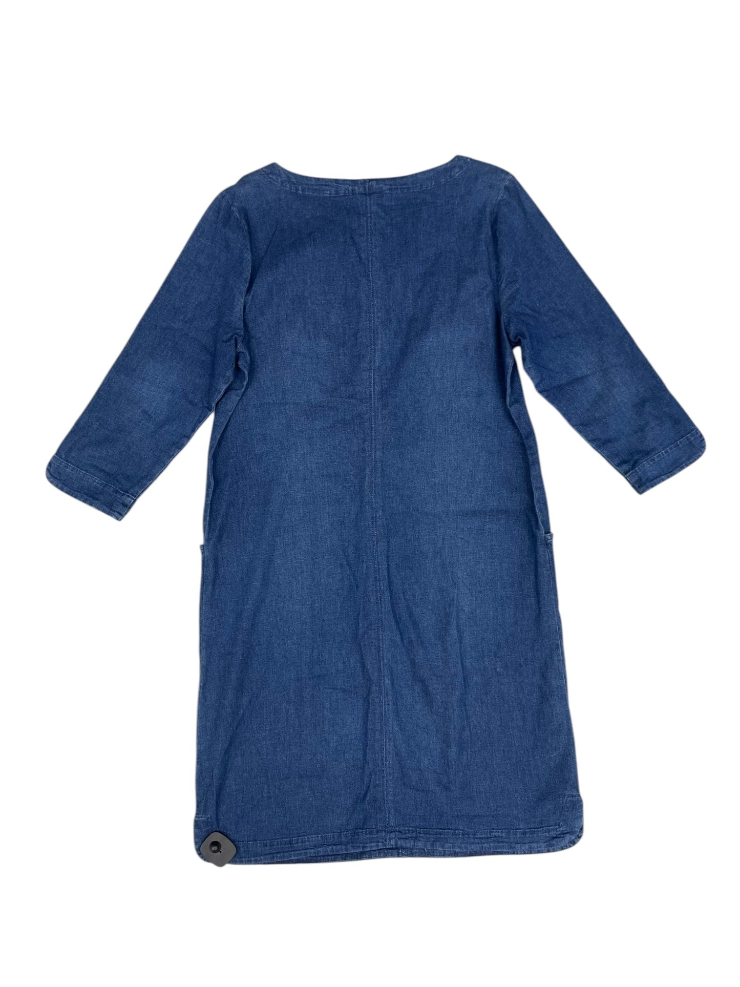 Dress Casual Midi By J. Jill In Blue Denim, Size: M