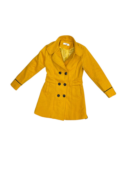 Coat Peacoat By Clothes Mentor In Yellow, Size: M