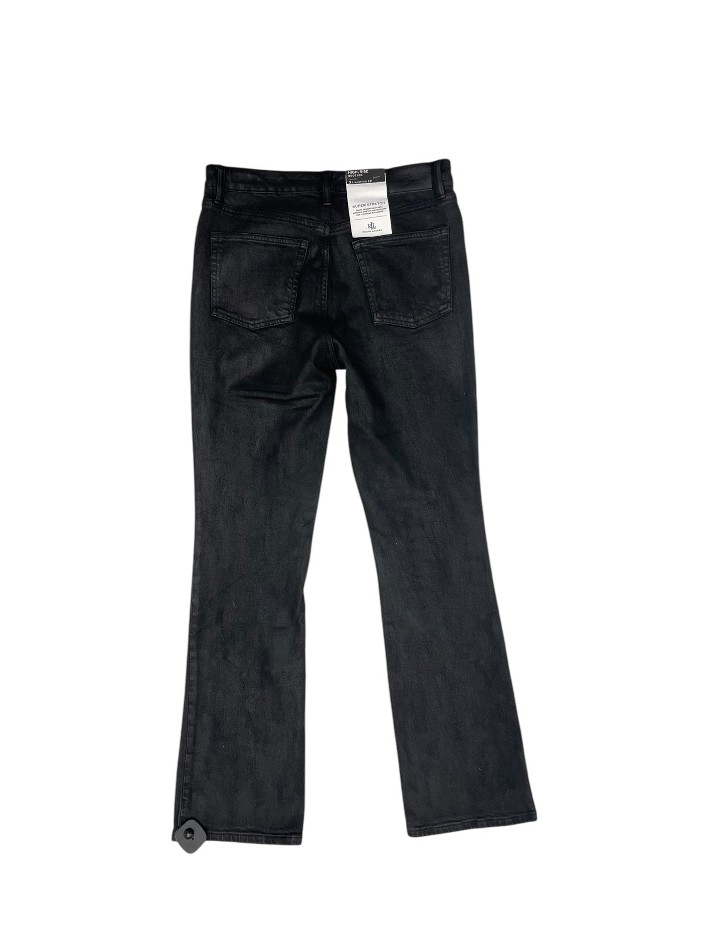 Jeans Boot Cut By Lauren By Ralph Lauren In Black Denim, Size: 12