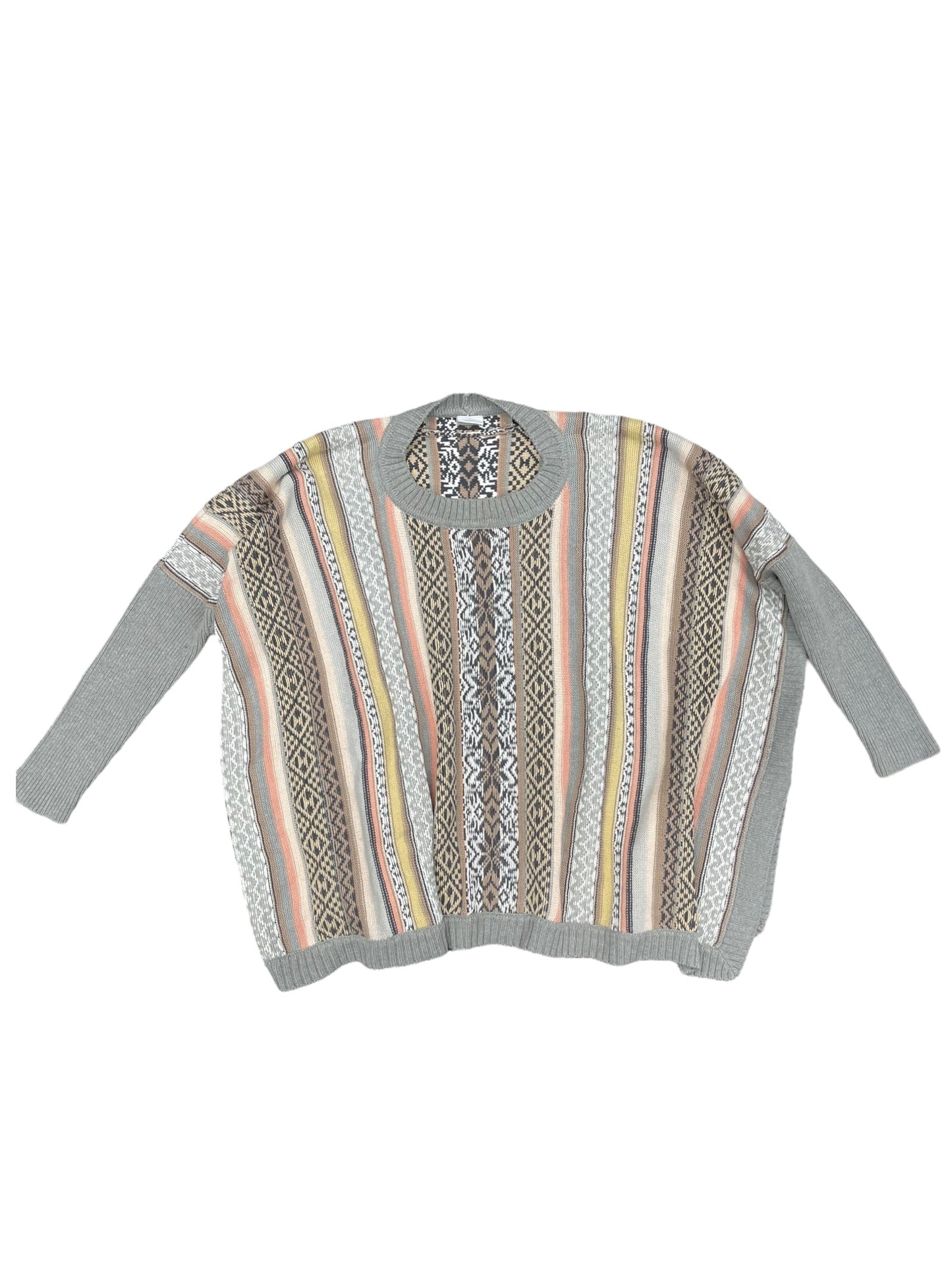 Sweater By Cabi In Grey & Pink, Size: S