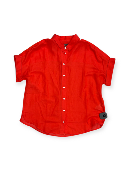 Top Short Sleeve By Banana Republic In Red, Size: S