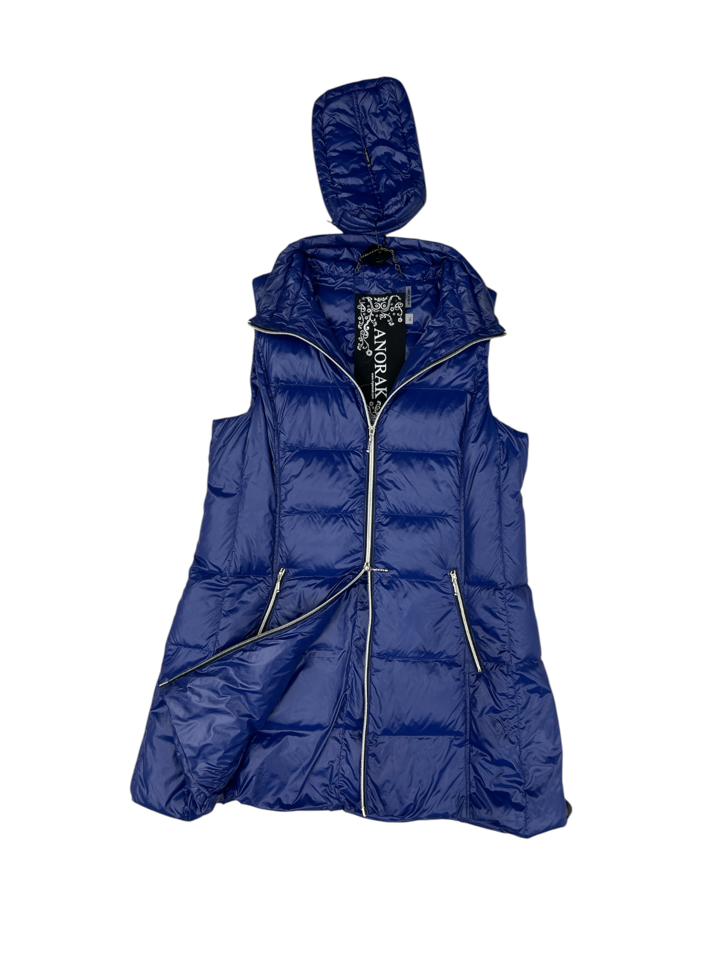 Vest Puffer & Quilted By Anarak In Blue, Size: Xl