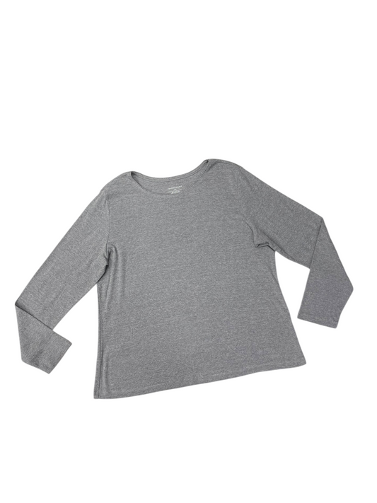 Top Long Sleeve By Christopher And Banks In Grey, Size: Xl