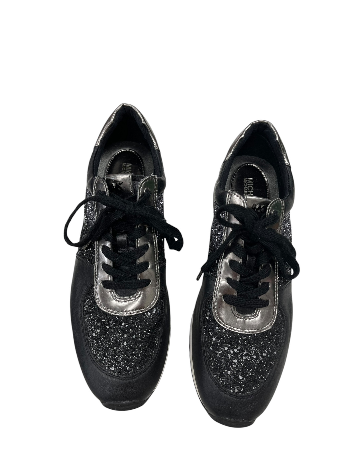 Shoes Athletic By Michael By Michael Kors In Black & Silver, Size: 11