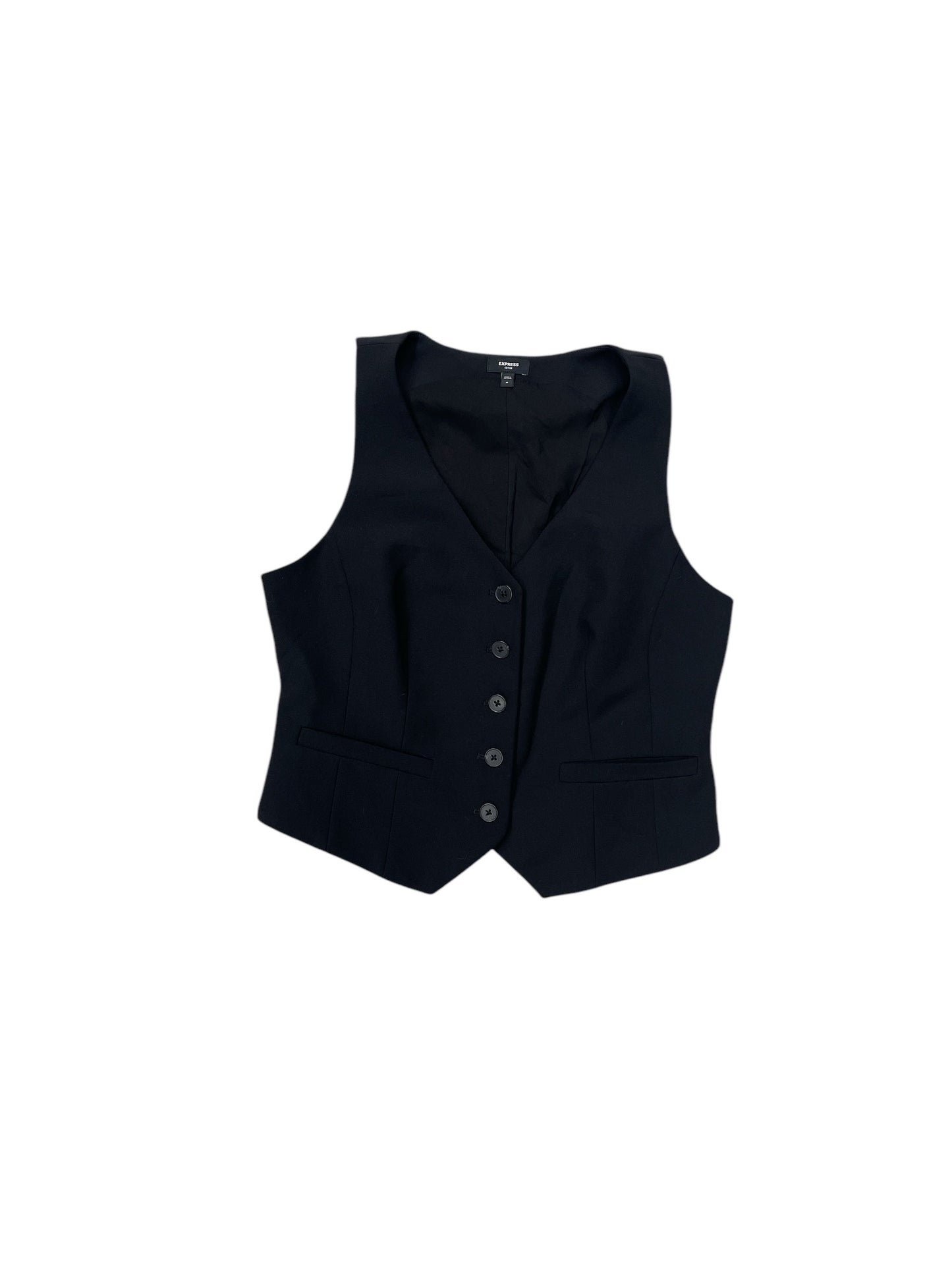 Vest Other By Express In Black, Size: M