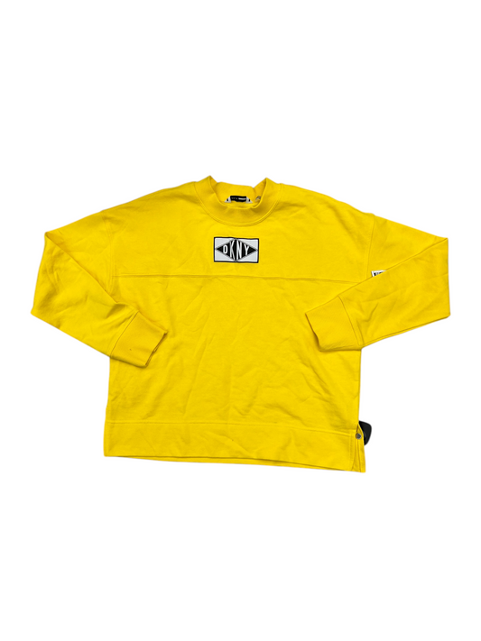 Athletic Top Long Sleeve Crewneck By Dkny In Yellow, Size: Xs