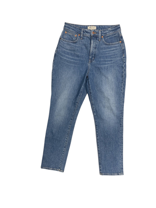 Jeans Straight By Madewell In Blue Denim, Size: 8